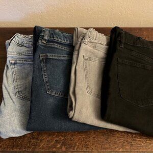 4 Pairs of Boys' Jeans - Old Navy Straight Built-In Flex Slim Fit (size 14)
